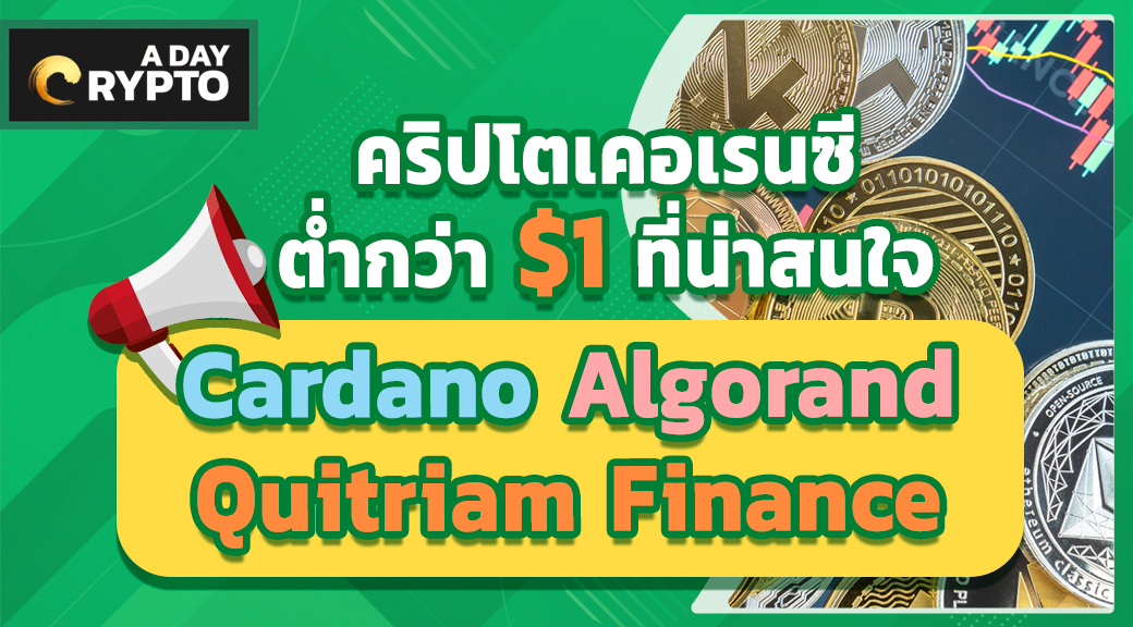 คริปโตเคอเรนซี ต่ำกว่า $1 ที่น่าสนใจ Cardano Algorand Quitriam Finance