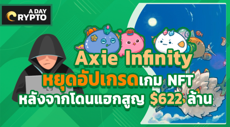 Axie Infinity หยุดอัปเกรดเกม NFT หลังโดนแฮกสูญ $622 ล้าน