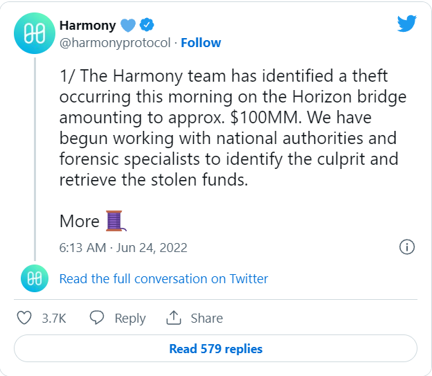Harmony Tweet 1